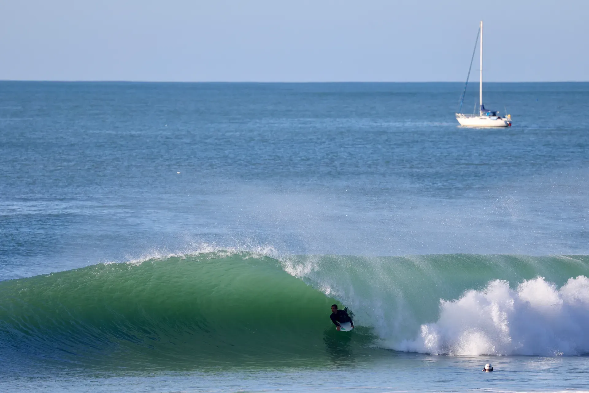 Bodyboard à Capbreton - tube parfait dans les Landes