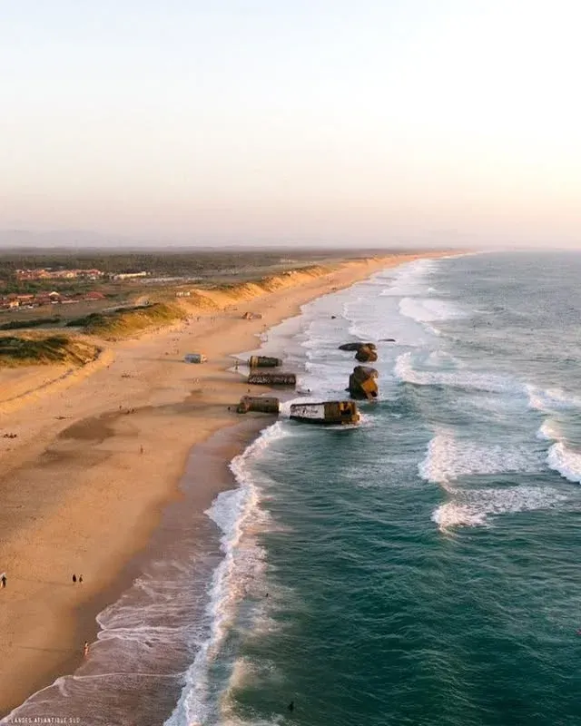 Santocha surf spot in Capbreton - aerial view